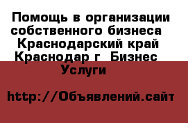 Помощь в организации собственного бизнеса - Краснодарский край, Краснодар г. Бизнес » Услуги   